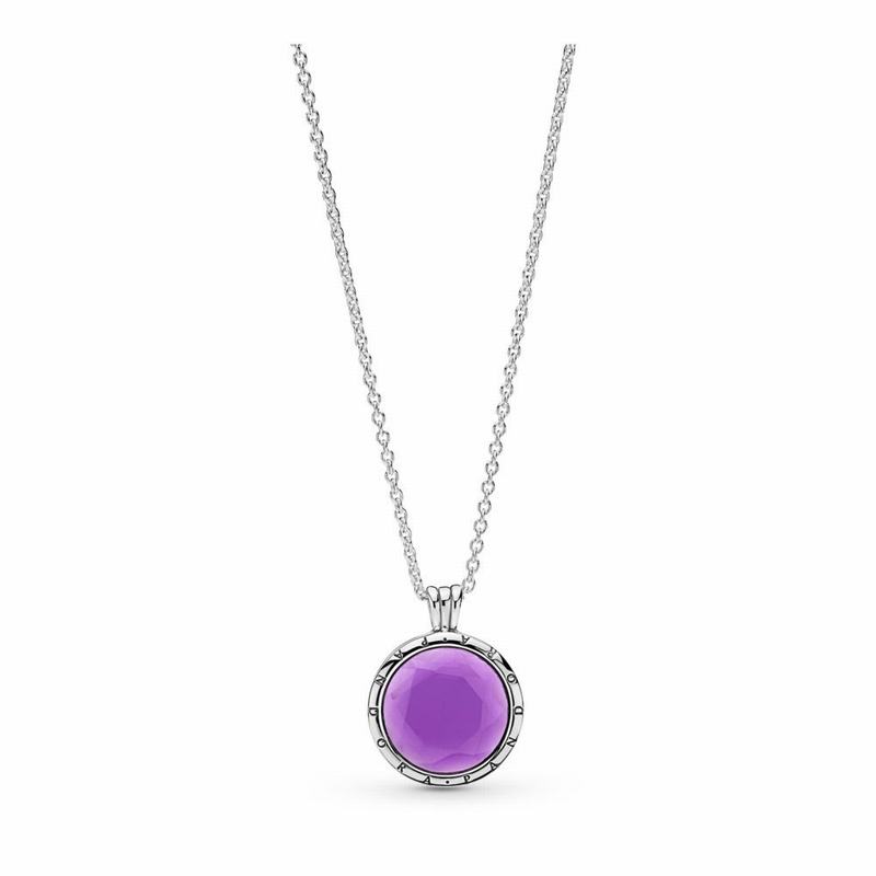 Pandora Faceted Locket Necklace NZ, Sterling Silver (425736-LBJ)